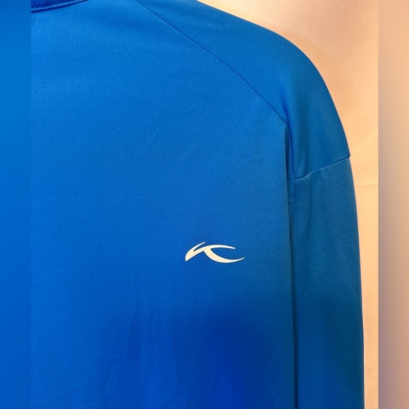 Kjus Dorian Half-Zip Golf Shirt Bright Blue Size 52 Large Lightweight Tiny Logo - Picture 9 of 11